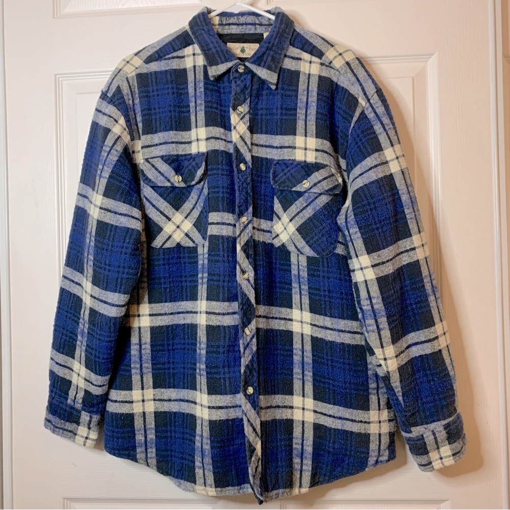 Northwest Territory- Men’s - Flannel/Quilt Lined Button-up Jacket - Blue/Large